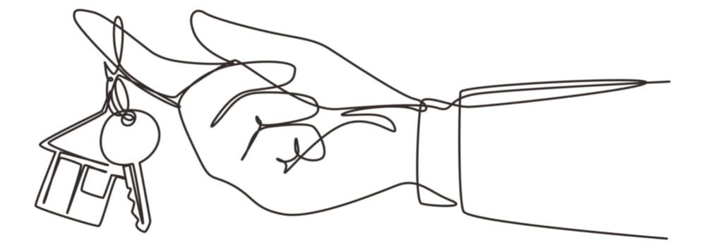 Icon, welches Immobilienverkauf symbolisieren soll
